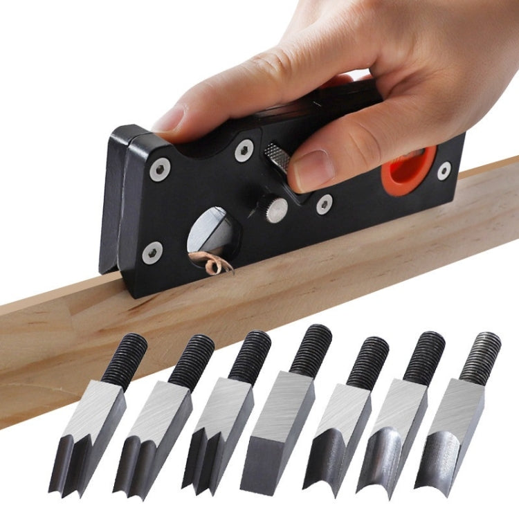 Woodworking Multi-Angle Chamfering Adjustable Depth Hand Planer, Color: Black + 6 Blades - free shipping - PMc TechLife - Order now!