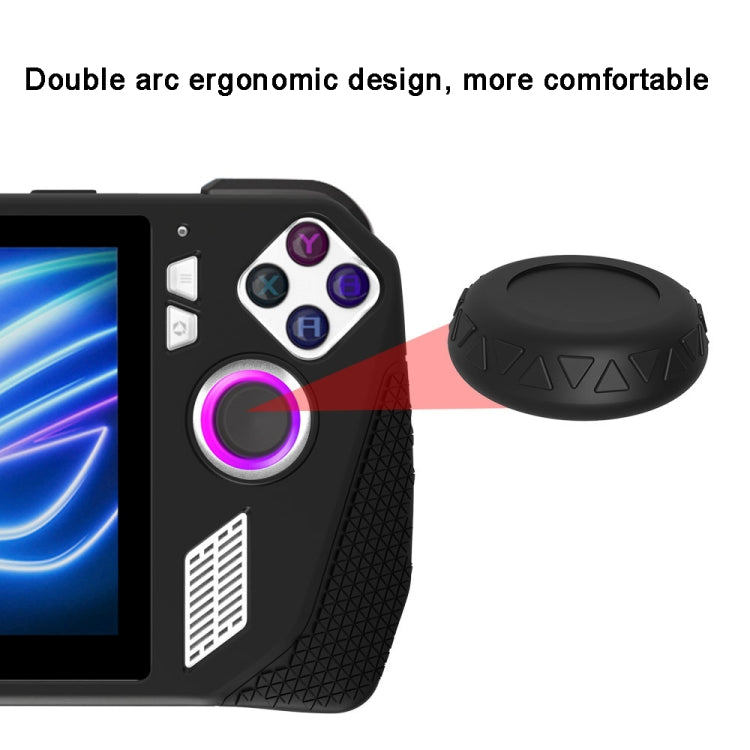 For ASUS Rog Ally Gaming Console Multicolor Silicone Case With 2 Button Caps(Black) - Accessories by PMC TechLife | Online Shopping South Africa | PMC TechLife
