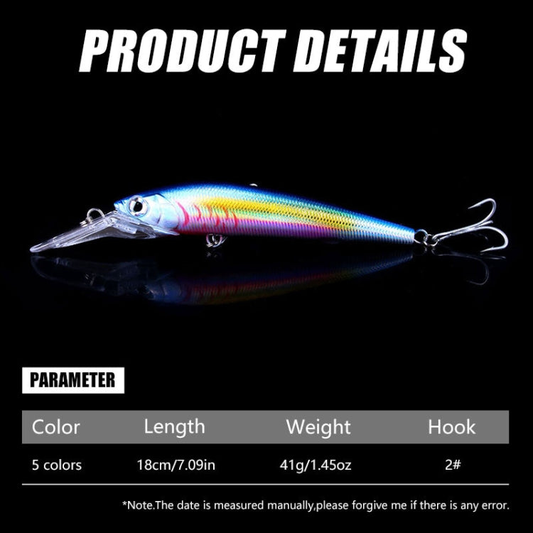 HENGJIA 18cm 41g Sinking Floating Minnow Fishing Lure Long Tongue Lure Bait(2) - Fishing Lures by HENGJIA/ | Online Shopping South Africa | PMC TechLife | Buy Now Pay Later Mobicred