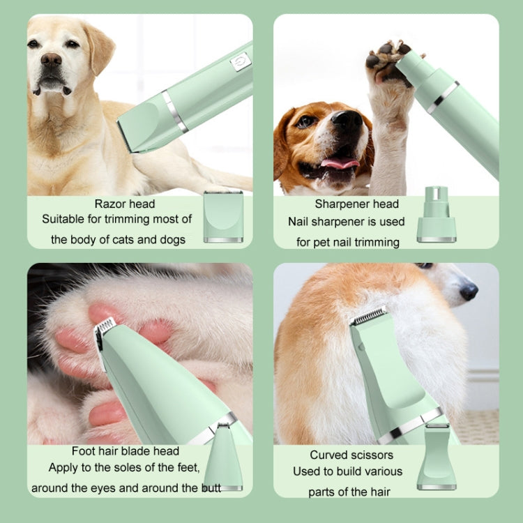 Pet Shaver Cat Dog Paw Hair Clipper Electric Fader, Color: 4 in 1 White - Electric Clipper by PMC TechLife | Online Shopping South Africa | PMC TechLife | Buy Now Pay Later Mobicred