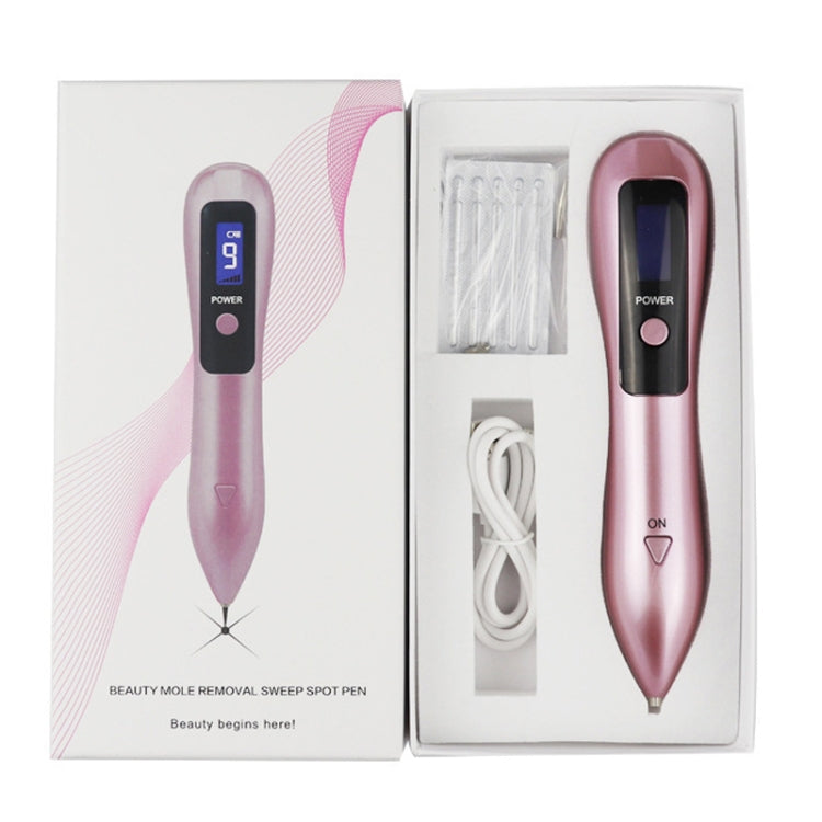9 Gears Mole Spotting Pen LCD Home Laser Mole Spot Sweeping Beauty Instrument With Shot Light(Rose Gold) - free shipping - PMC TechLife - Order now!