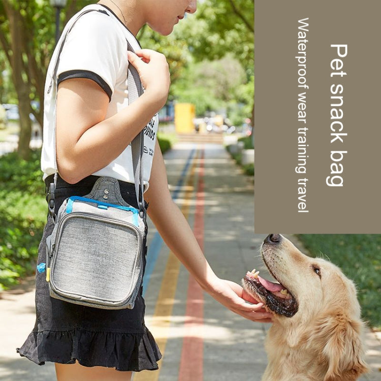 25x17x12cm Portable Pet Training Bag For Outings Dog Pet Snack Waist Bag(Light Gray) - Pet Bags by PMC TechLife | Online Shopping South Africa | PMC TechLife | Buy Now Pay Later Mobicred