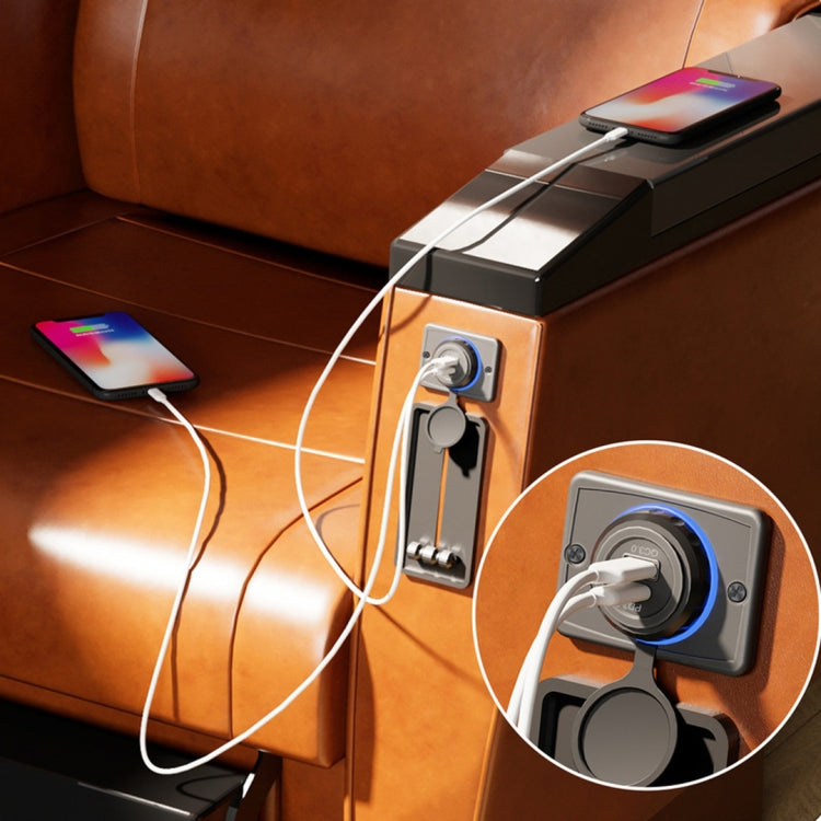 Car Ship Modified Waterproof USB Socket Charger, Model: UCC-350 AC3.1A Total 3.1A 15.5W - DIY Modified Charger by PMC TechLife | Online Shopping South Africa | PMC TechLife