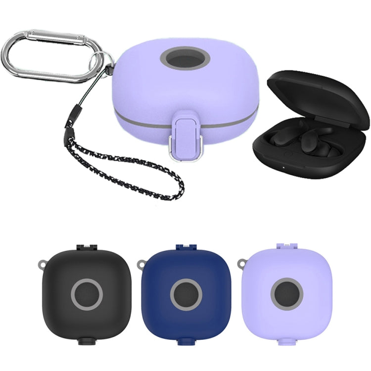 For Beats Fit Pro Switch Type Anti-fall Earphone Protective Case with Buckle Lanyard(Blue) - Other Case by PMC Jewellery | Online Shopping South Africa | PMC Jewellery | Buy Now Pay Later Mobicred