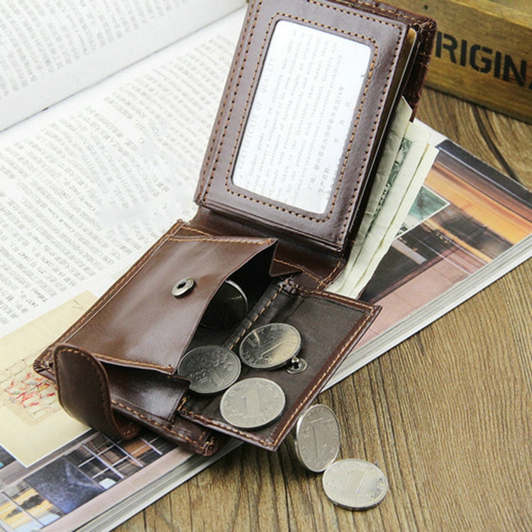 Baellerry M1078 Splicing Leather Casual Men Wallet With Buckle Multi-Card Slot Coin Purse(Black) - free shipping - PMC TechLife - Order now!