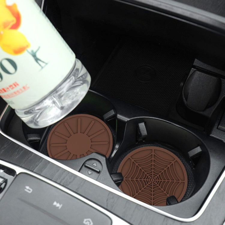 4pcs/set 6.8x0.3cm Car Anti-slip Silicone Water Coaster Storage Interior, Color: Gray - Car Drink Holders by PMC TechLife | Online Shopping South Africa | PMC TechLife | Buy Now Pay Later Mobicred