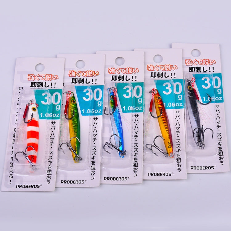 PROBEROS LF128 Long Casting Lure Iron Plate Lead Fish Freshwater Sea Fishing Warp Bass Metal Sequins Baits, Size: 30g(Color E) - Fishing Lures by PROBEROS | Online Shopping South Africa | PMC TechLife | Buy Now Pay Later Mobicred