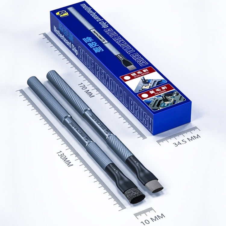 MECHANIC Cell Phone Motherboard Chip Degumming Brush PCB De-Tin Cleaning Cylinder Long Handle Brush, Style: Steel Wire - free shipping - PMC TechLife - Order now!