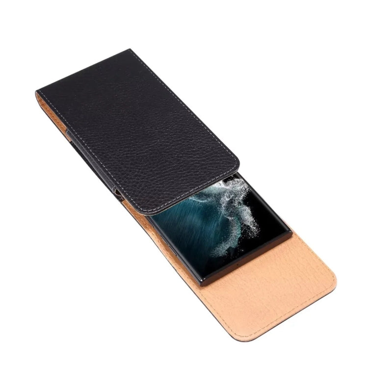 4.7 Inch Men Vertical Mobile Phone Waist Bag Litchi Pattern Back Clip Buckle Belt Leather Case - by PMC TechLife | Online Shopping South Africa | PMC TechLife | Buy Now Pay Later Mobicred