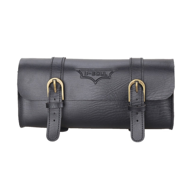 B-SOUL Bicycle Electric Scooter Riding Retro Front Head Bag(Black) - Bicycle Bags by B-SOUL | Online Shopping South Africa | PMC TechLife | Buy Now Pay Later Mobicred