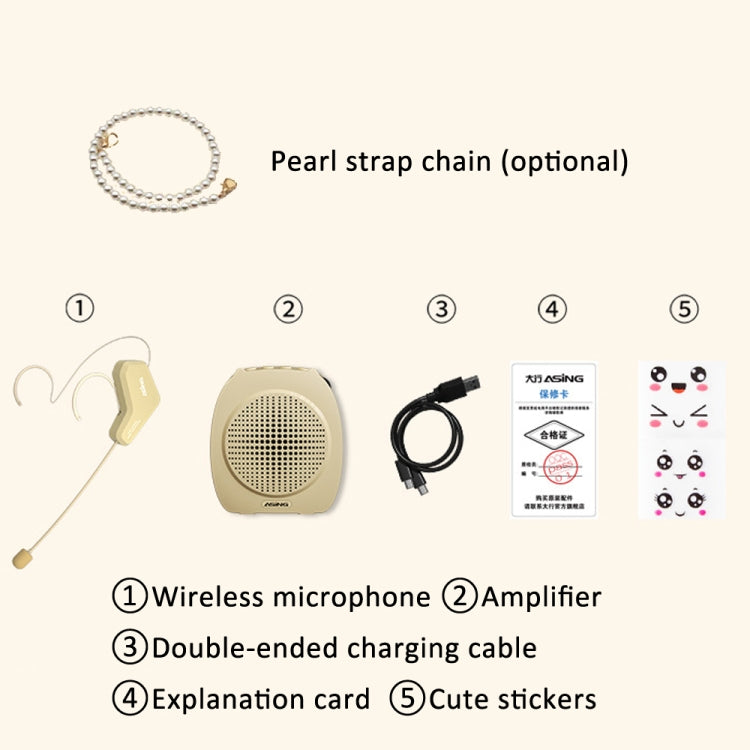 ASiNG S16 2.4G Wireless Voice Amplifier with Headset Microphone for Teachers Tour Guides With Strap Chain - free shipping - PMC Jewellery - Order now!
