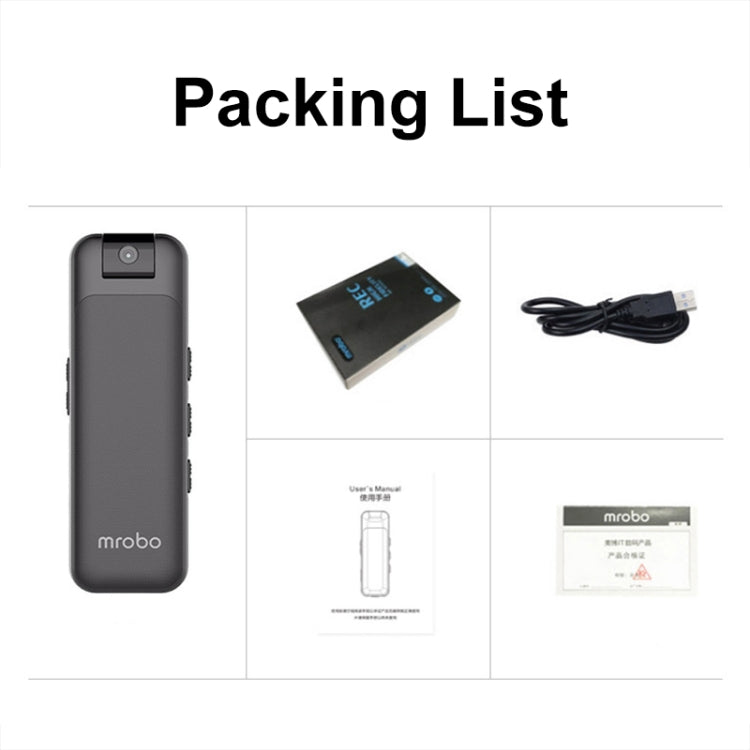 Mrobo D3 1080P Rotating Camera HD Infrared Night Recording Pen, Size: 64GB(Black) - Recording Pen by Mrobo | Online Shopping South Africa | PMC TechLife | Buy Now Pay Later Mobicred