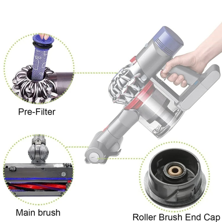 For Dyson V6 DC59 DC62 SV03 Vacuum Cleaner Brush Head Roller Bar, Spec: End Cap - free shipping - PMc TechLife - Order now!