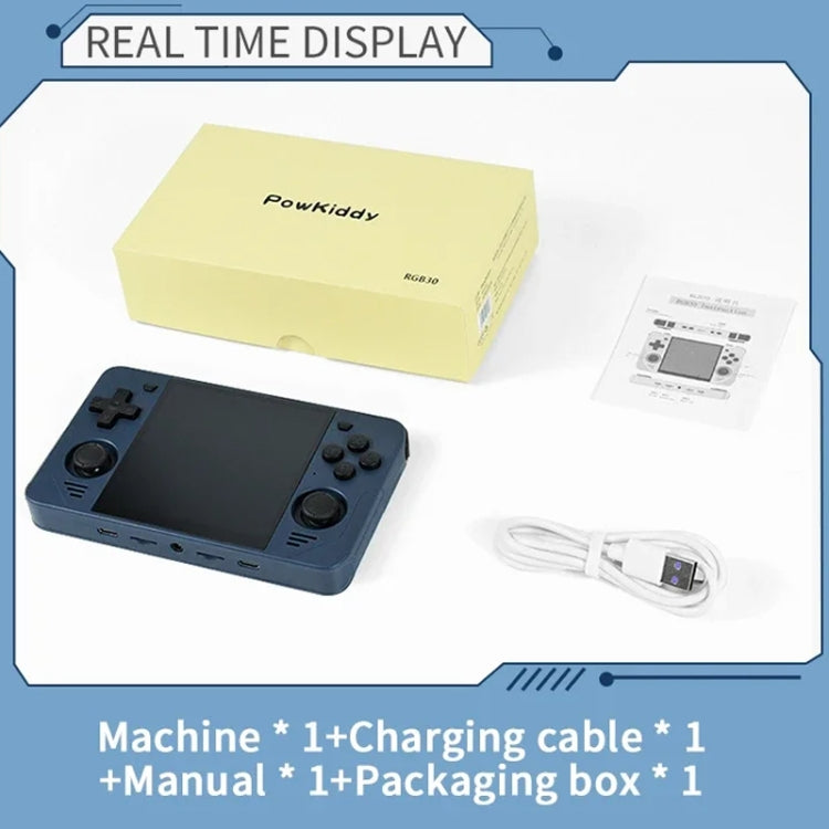 POWKIDDY RGB30 4 Inch IPS Screen Handheld Game Console Built In WIFI+Bluetooth 16GB+128GB(Black) - free shipping - PMC Jewellery - Order now!