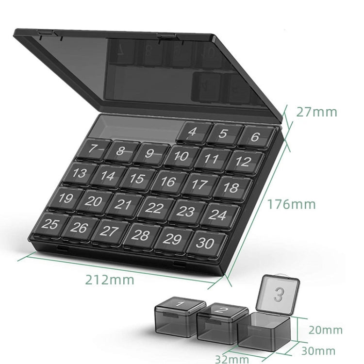 Monthly Pill Organizer 30 Days Pill Box Easy-Open Large Capacity Medicine Case(Transparent) - free shipping - PMC TechLife - Order now!