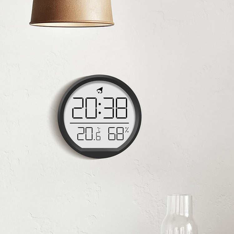 Slim Magnetic Thermometer And Hygrometer Clock Home Wall-Mounted Electronic Clock(Black) - Wall Clock by PMc TechLife | Online Shopping South Africa | PMc TechLife | Buy Now Pay Later Mobicred