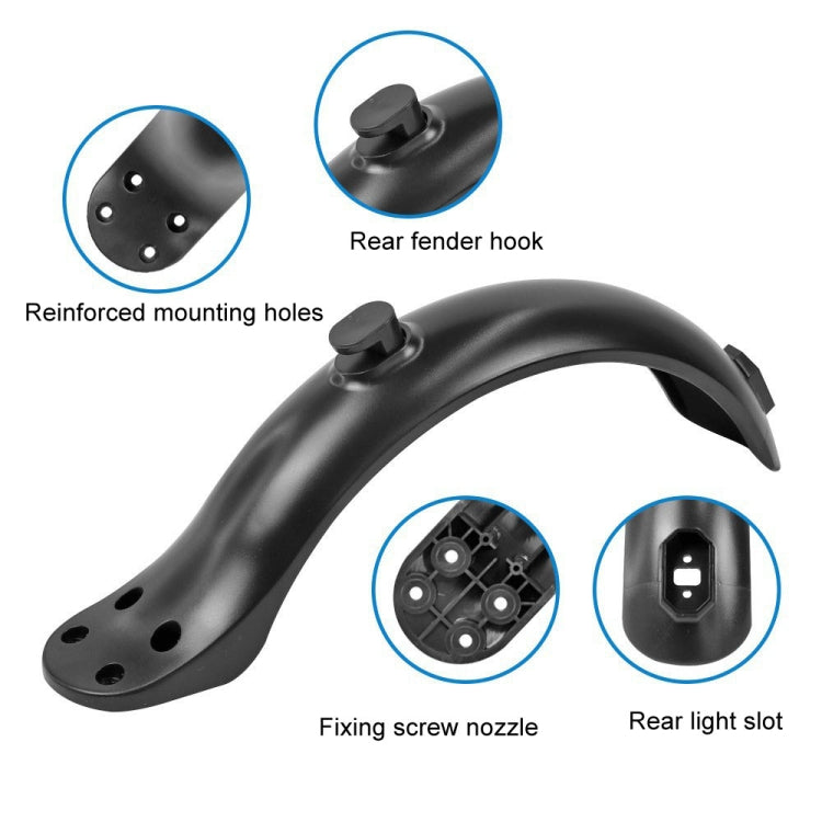 For Xiaomi M365 / 1S / PRO Scooter Accessories Plastic Rear Fender 4 Hole Rear Fenders 8.5 inch Fender, Specification: Single Fender - Accessories & Parts by PMc TechLife | Online Shopping South Africa | PMc TechLife | Buy Now Pay Later Mobicred
