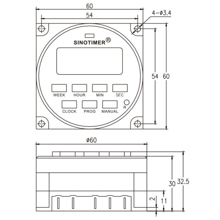 SINOTIMER TM618SH 1 Second Interval Digital LCD Timer Switch Programmable Time Relay 5V - Switch by SINOTIMER | Online Shopping South Africa | PMC TechLife | Buy Now Pay Later Mobicred