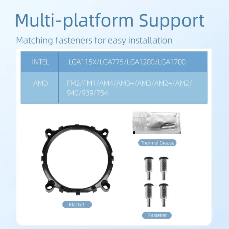 COOLMOON Ice Blade W120 LED Colorful Light 4Pin Cooler Desktop CPU Cooling Fan - free shipping - PMC Jewellery - Order now!