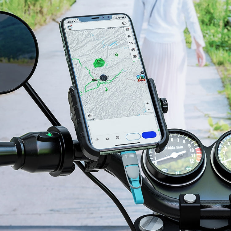 Kewig M8 Motorcycle Navigation Phone Holder Outdoor Riding Charging Bracket(Black) - free shipping - PMC TechLife - Order now!