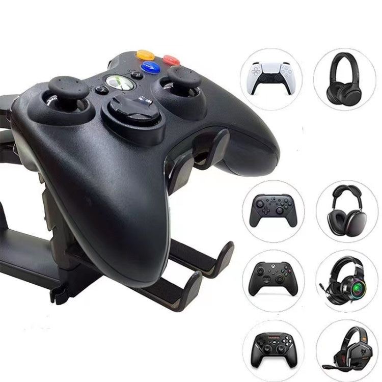 360 Degree Rotation Headset Bracket With Game Handle Organizer(White) - Headset Stand by PMC TechLife | Online Shopping South Africa | PMC TechLife | Buy Now Pay Later Mobicred