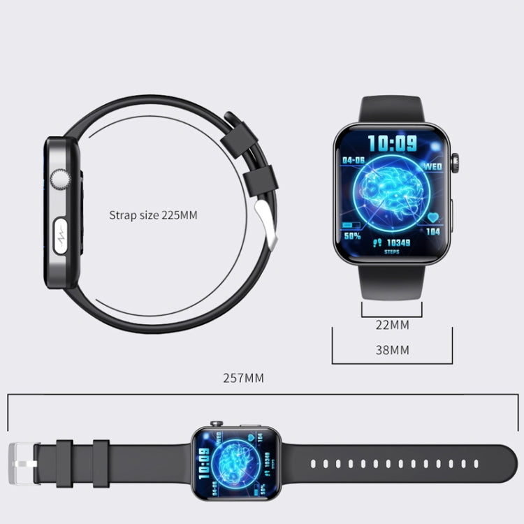 F300 2.1-Inch Screen Smart Watch Supports Bluetooth Calls/ECG/Blood Composition Analysis/50+ Sports Modes, Color: Black 3-Beads Steel - Smart Watches by PMC TechLife | Online Shopping South Africa | PMC TechLife | Buy Now Pay Later Mobicred