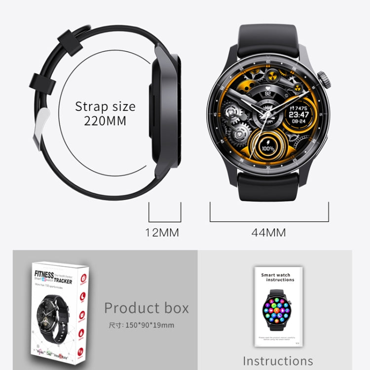 F207 Smart Watch 1.35-Inch Narrow Edge Screen Supports Bluetooth Calls / 24H Health Monitoring / 150+ Sports Modes, Color: Black Milan - Smart Watches by PMC TechLife | Online Shopping South Africa | PMC TechLife | Buy Now Pay Later Mobicred
