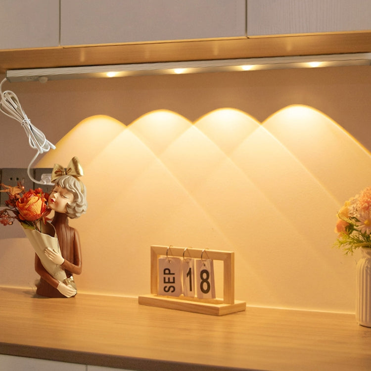 220V CN Plug Motion Sensor Wardrobe Cabinet Lamp LED Light Bar, Spec: Warm White 50cm - free shipping - PMC TechLife - Order now!