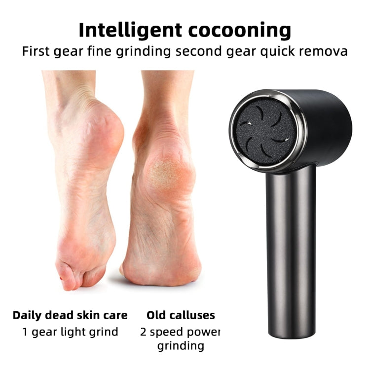 Electric Callus Remover with Vacuum Absorption 2 Speeds Adjustable Waterproof Foot Care Tool(Black) - Grinding Tools & Accessories by PMC Jewellery | Online Shopping South Africa | PMC Jewellery | Buy Now Pay Later Mobicred