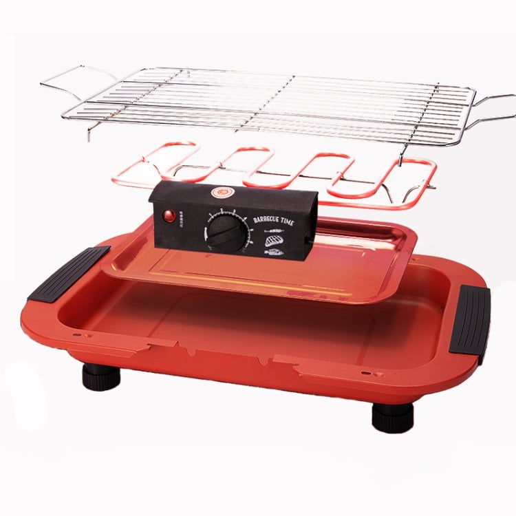 1800W Electric Grill Home BBQ Grill, UK Plug(Red) - free shipping - PMC TechLife - Order now!