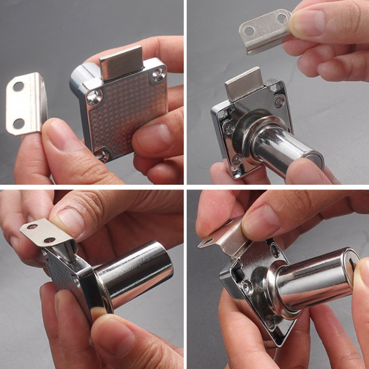 10pcs Lock Accessories L-Shaped Right Angle Office Drawer Lock Plate Furniture Parts Door Stopper(Silver) - Furniture Accessories by PMC TechLife | Online Shopping South Africa | PMC TechLife | Buy Now Pay Later Mobicred