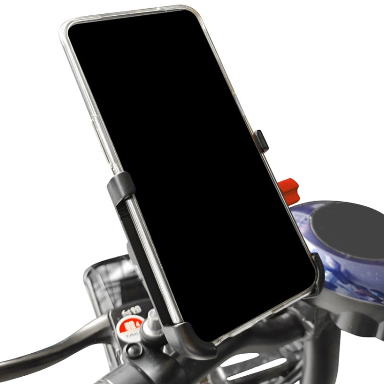 PROMEND Aluminum Alloy Cell Phone Holder Adjustable Angle Rotating Motorcycle Navigation Support, Style: SJJ-299E Rearview Mirror Silver - free shipping - PMC Jewellery - Order now!