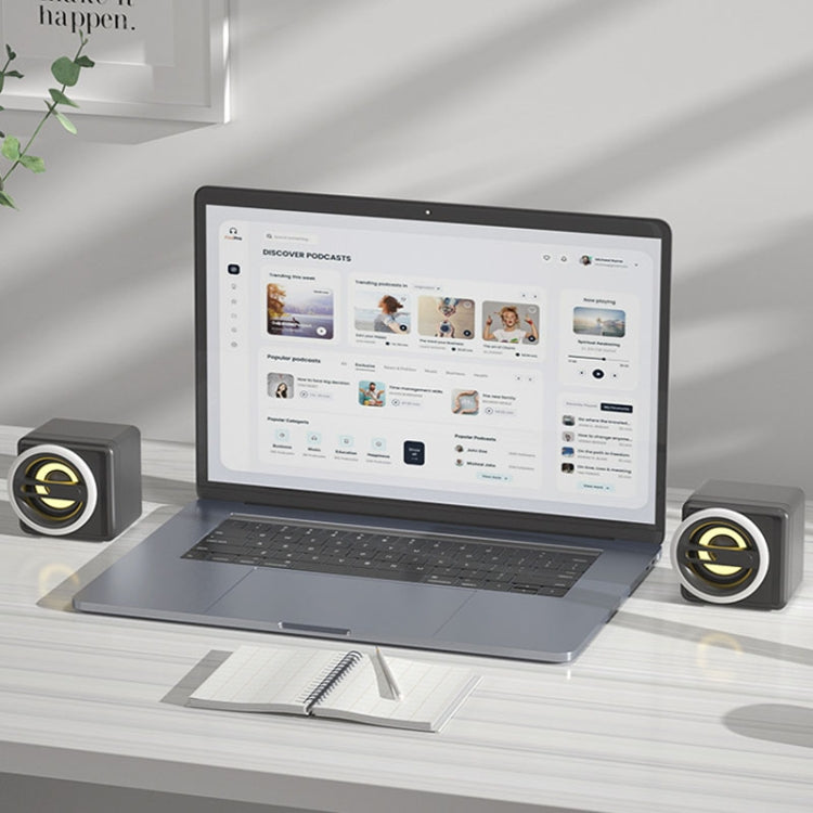 K1 Mini Desktop Computer Wired Speakers USB Subwoofer Speaker, Color: Light Edition Light Blue - by PMC TechLife | Online Shopping South Africa | PMC TechLife | Buy Now Pay Later Mobicred