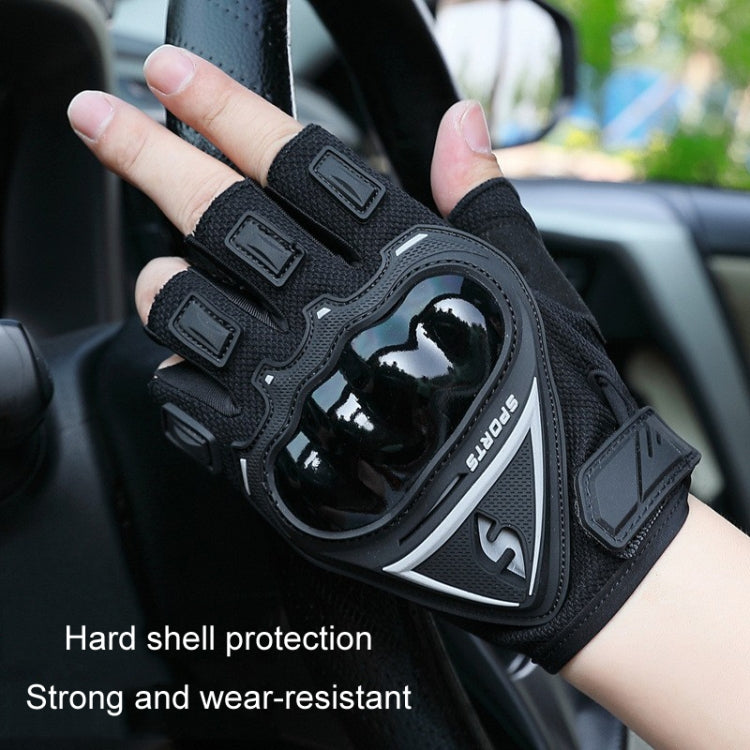 Motorcycle Protection Half Finger Gloves Men Outdoor Riding Sports Tactical Hiking Gloves, Size: Average(Gray) - Safety Gloves by PMC TechLife | Online Shopping South Africa | PMC TechLife | Buy Now Pay Later Mobicred