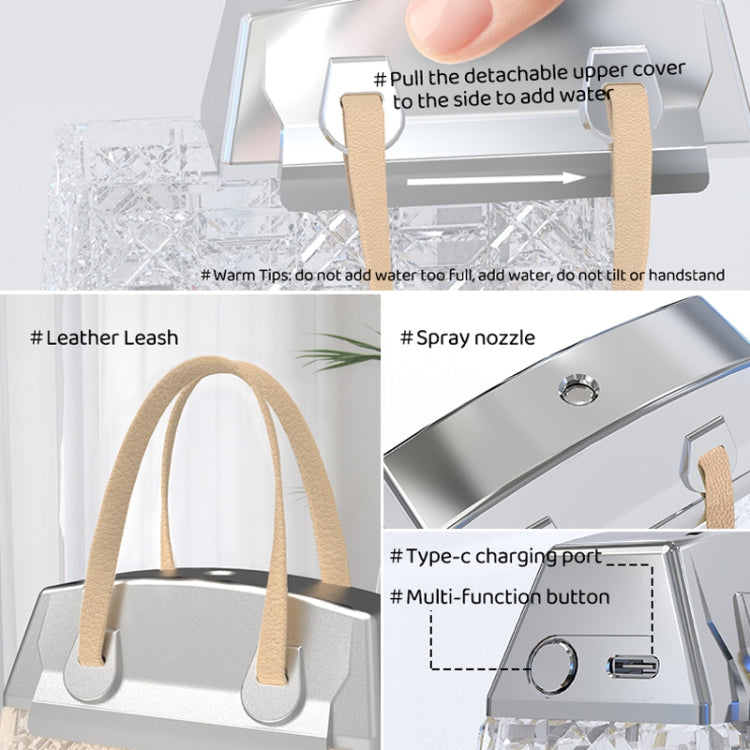 Desktop Small Crystal Bag Humidifier Aroma Ambient Lighting, Color: Blue Plug-in - free shipping - PMC TechLife - Order now!