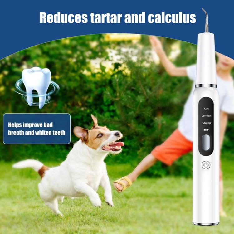 Pet Ultrasonic Teeth Cleaner Dog Electric Teeth Cleaning Tool Home Dentistry Tartar Remover(White) - Oral Cleaning Tools by PMC TechLife | Online Shopping South Africa | PMC TechLife | Buy Now Pay Later Mobicred
