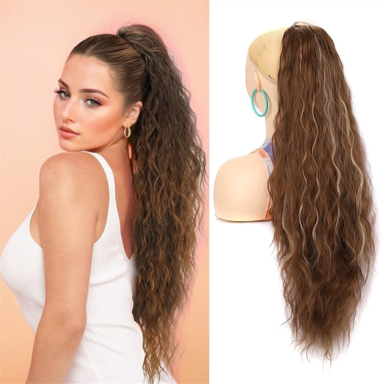 Ladies Extended Woolly Curly Rope Pulling Mesh Ponytail Wig, Color: 24H60# - free shipping - PMC TechLife - Order now!
