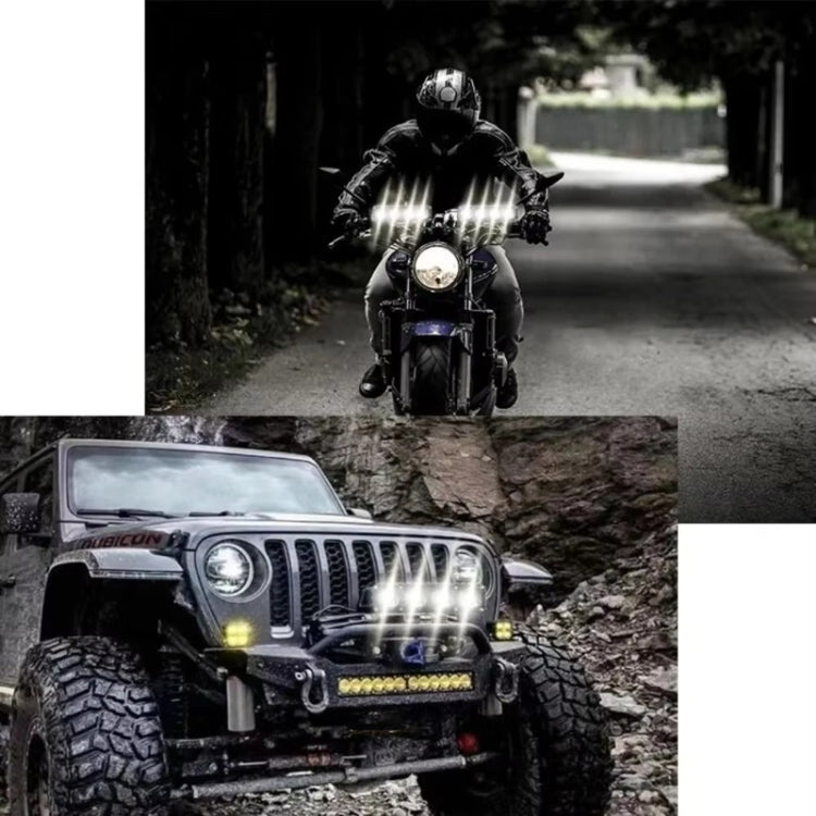 Motorcycle Spotlight External Lens Car LED Headlight Strong Spot Fog Light, Model: Near Yellow+Far White-3 Wires - Headlights by PMC Jewellery | Online Shopping South Africa | PMC Jewellery | Buy Now Pay Later Mobicred