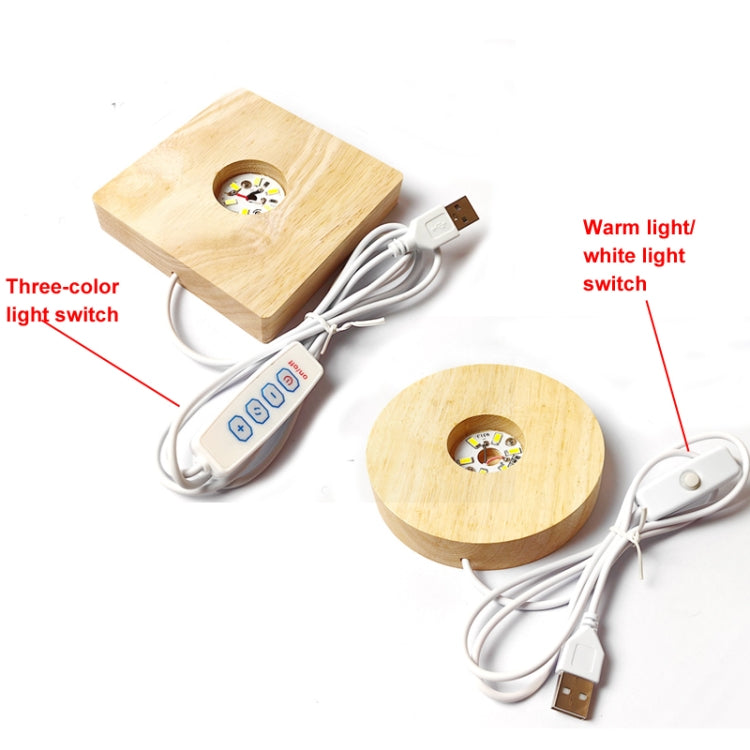 LED Light Solid Wood Luminous Base for Resin Art Acrylic Glass Lights Rectangular 30cm(Three-color Light) - free shipping - PMc TechLife - Order now!
