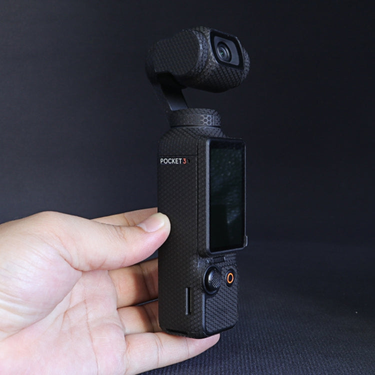 For DJI Pocket 3 Camera Stickers Anti-scratch Non-adhesive Protective Film(Matrix Black) - free shipping - PMC TechLife - Order now!