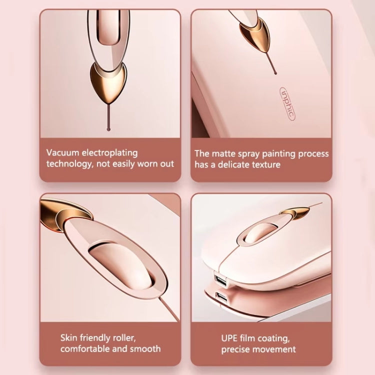 Inphic Q8 Gen 2 Bluetooth Mouse Wireless Silent Charging Office Business Girls Laptop Mouse(Milk Tea Color) - free shipping - PMC TechLife - Order now!