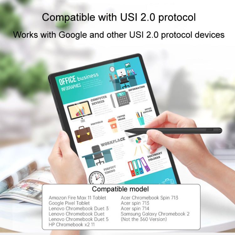 Tablet Stylus Pen USI2.0 Protocol Pen Stylus Anti False Touch(Gray) - Stylus Pen by PMC TechLife | Online Shopping South Africa | PMC TechLife | Buy Now Pay Later Mobicred