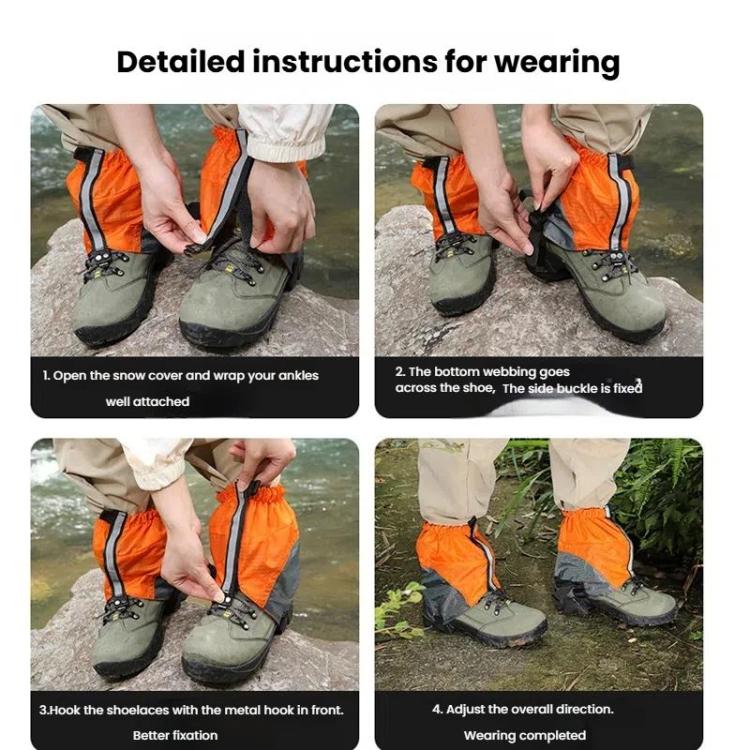 AOTU AT8917 1pair With Reflective Strip Outdoor Mountaineering Hiking Snowproof Footwear Desert Sandproof Shoe Covers(Blue) - Mountaineering Outfit by AOTU | Online Shopping South Africa | PMC TechLife | Buy Now Pay Later Mobicred