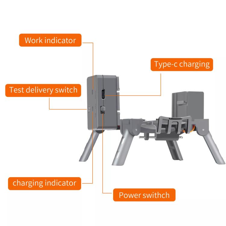 For DJI Air 3S / Air 3 Drone YX Airdrop System Rechargeable Thrower Load 500g(Gray) - free shipping - PMC TechLife - Order now!