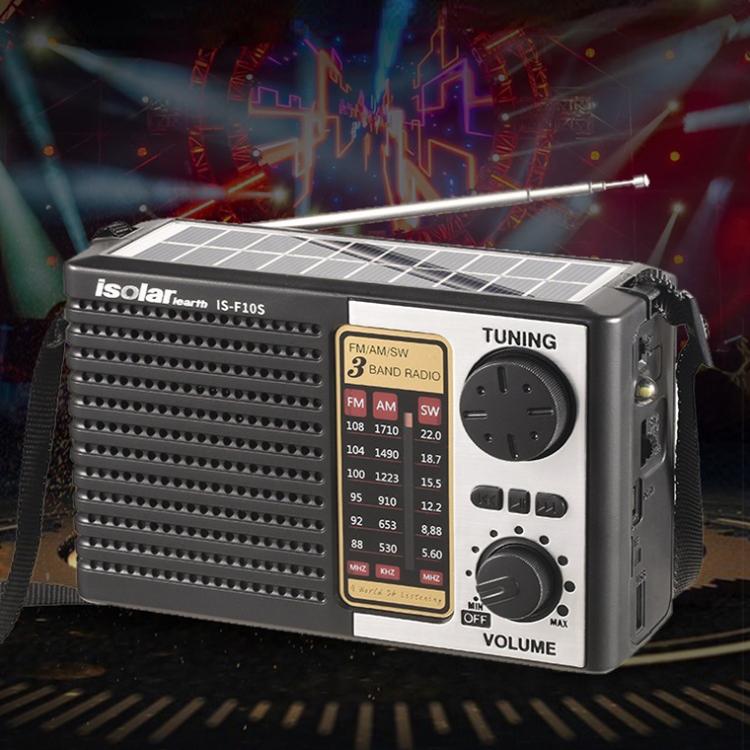 Isolariearth IS-F10S Solar Powered Full-Band FM / AM / SW Radio Bluetooth Speaker with Flashlight - free shipping - PMC TechLife - Order now!