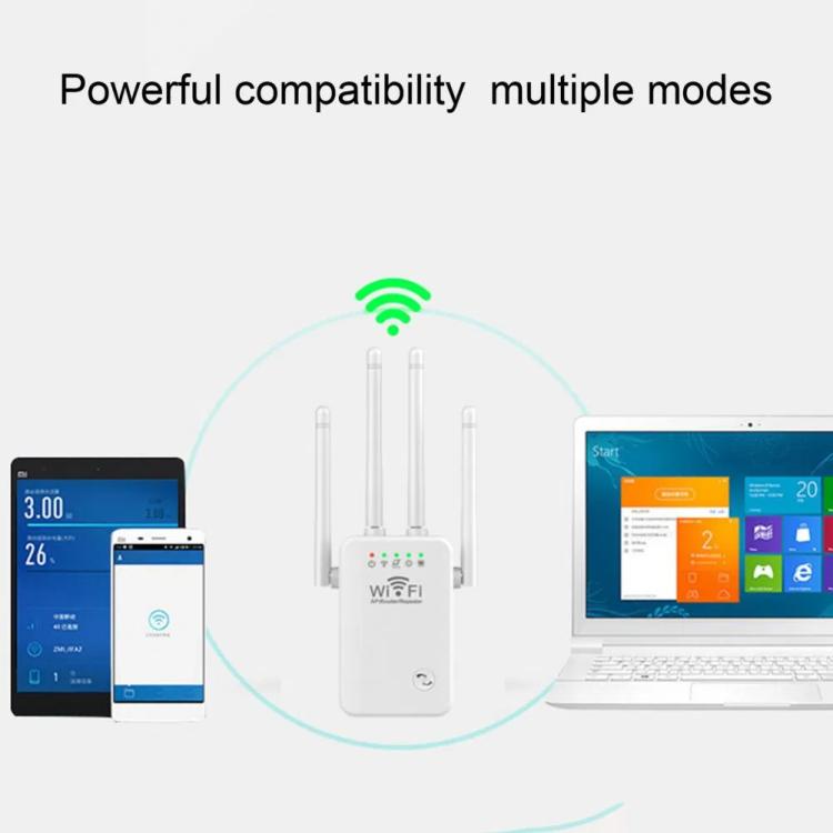 Urant U9 300Mbps 2.4G Wireless Repeater WiFi Signal Amplifier Support WPS Quick Setting US Plug Black - free shipping - PMC TechLife - Order now!