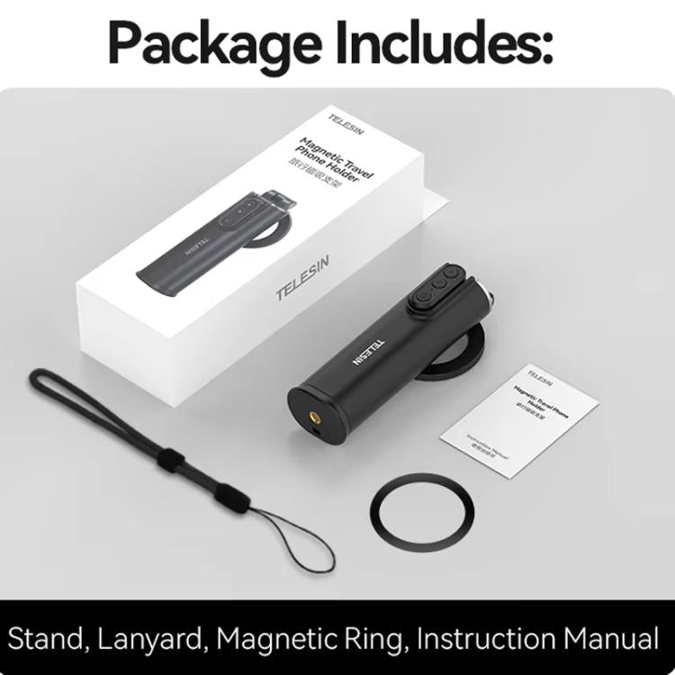TELESIN P1-HSS-02 Magnet Version Remote Control Travel Photo Cell Phone Holder Desktop Fixed Lazy Magnetic Holder - Desktop Holder by TELESIN | Online Shopping South Africa | PMc TechLife | Buy Now Pay Later Mobicred