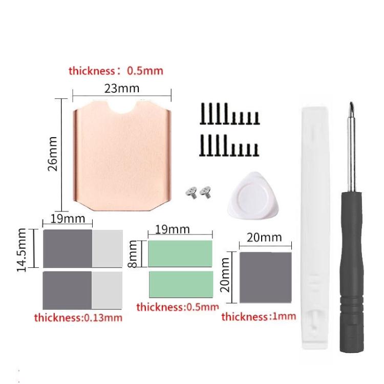 For Steam Deck Game Console SSD Copper Heat Sink M.2 2230 NVMe Radiator Pad, Spec: Set B - free shipping - PMC TechLife - Order now!