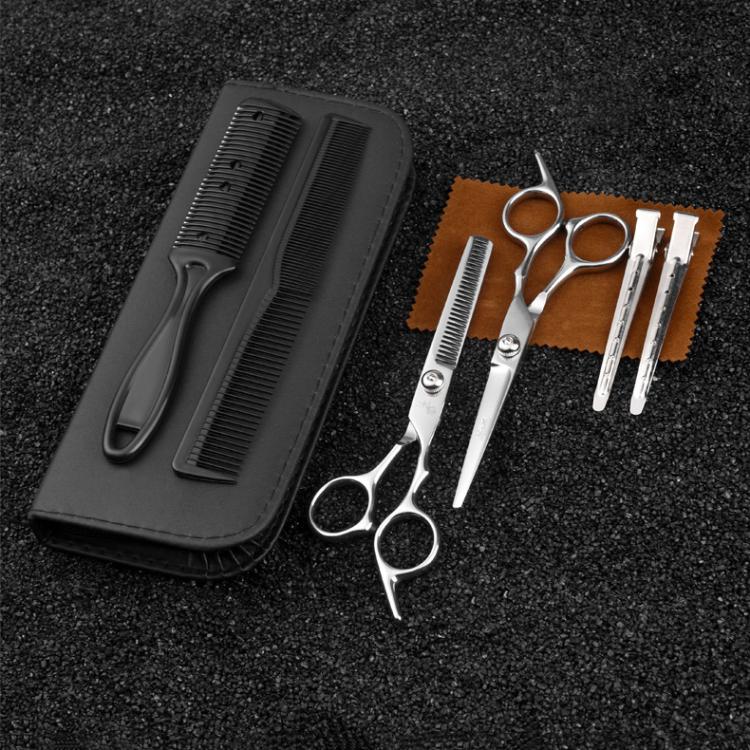 Stainless Steel Haircutting Scissors Set Hair Cutting Tools, Spec: 10-in-1 Half-gold - free shipping - PMC TechLife - Order now!
