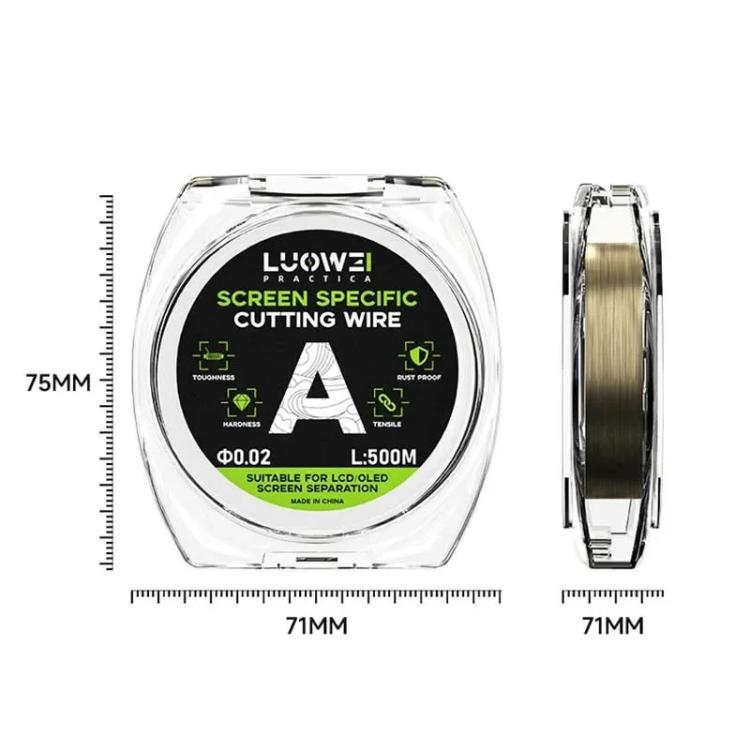 LUOWEI 500M Steel Wire Cell Phone Screen Separation Wire Cutting Wire, Spec: A 0.02mm - free shipping - PMC TechLife - Order now!